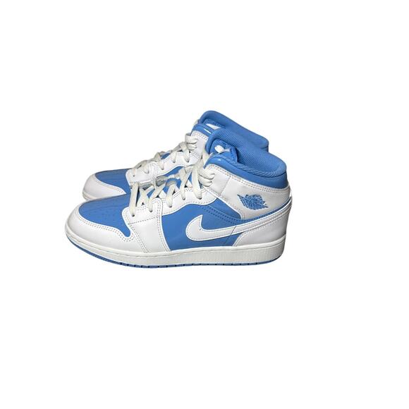 Jordan Other - Nike Air Jordan 1 Mid SE White Carolina Powder Blue UNC Sneakers Size 7